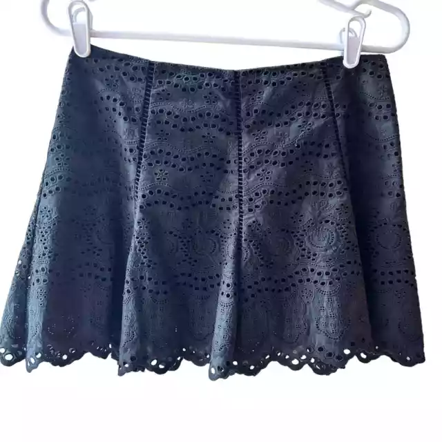 LOVE SHACK FANCY womens eyelet short skirt size XS