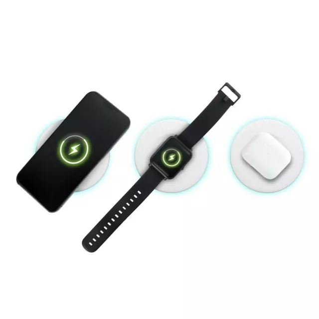 Cargador Magnético Compatible con MAGSAFE Inalámbrico iPhone Airpods iWatch 15w