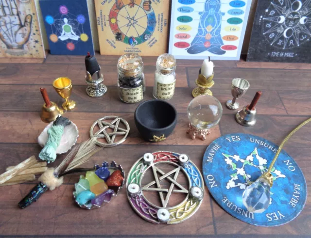1:12 Dolls House Miniature: Choice 'Witch Pagan Wicca Magic ALTER' Accessories