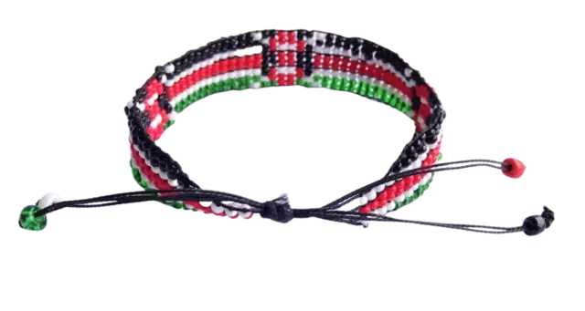 Wrist Band Bracelet Masai Beads Colorful African Unisex Adjustable Made in Kenya 2