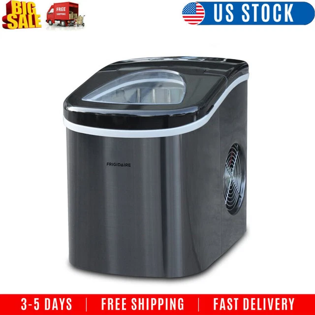 FRIGIDAIRE 26 LB. Countertop Ice Maker EFIC117SS, Black Stainless