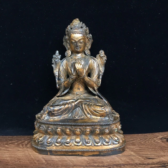 Chinese Exquisite Handmade Guanyin Bronze Statue