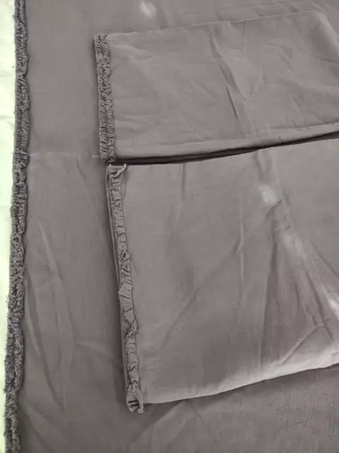 Pottery Barn Teen Gauze Queen Sheet Set Charcoal/Gray Slate NWOT-Mfg. Color Flaw