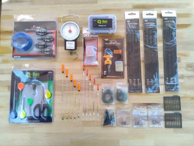 NEW CARP FISHING Set Up Kit Starter Pack Floats Hair Rigs End Set Scales +  More $31.52 - PicClick