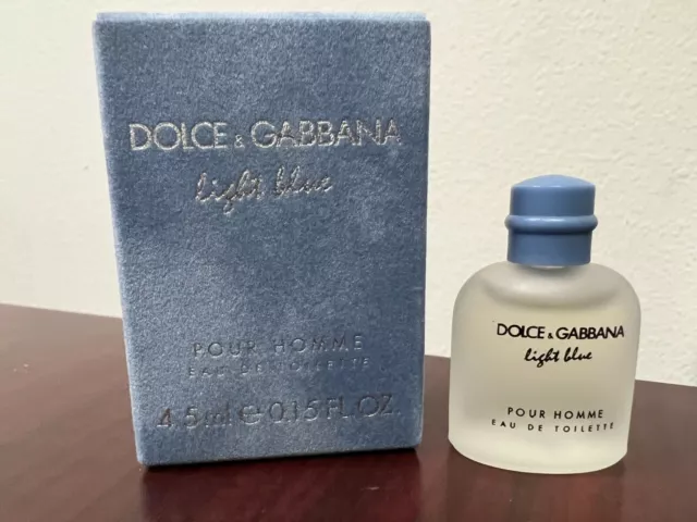 DOLCE GABBANA LIGHT BLUE POUR HOMME 0.15 FL oz / 4.5 ML EDT Miniature New In Box