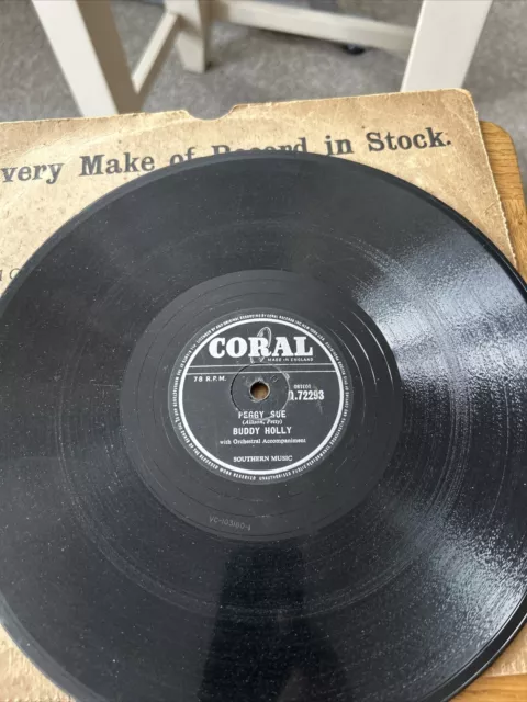 Buddy Holly - Peggy Sue 1957 Uk Press 78 Rpm 10" Shellac Record