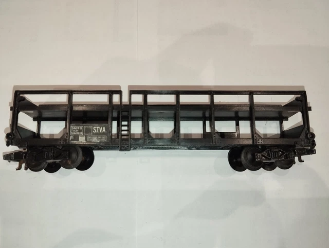 Wagon Porte-autos STVA SNCF Electrotren HO 1/87 - époque 5, Gris, Réf 6021