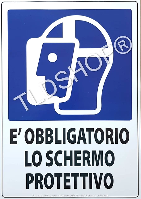 LARGE FORMAT Cartello Segnaletico Adesivo Obbligo Mascherina