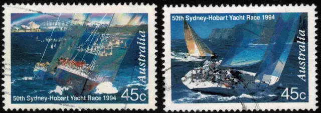 Australia 1994 Sydney-Hobart Yacht Race -  Complete Set Of Two Stamps - Used