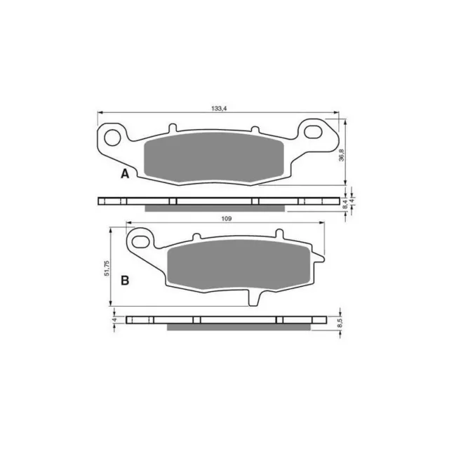 Plaquettes de frein avant Pour Kawasaki KLR 650 C1-C10 de 1995 à 2004 2