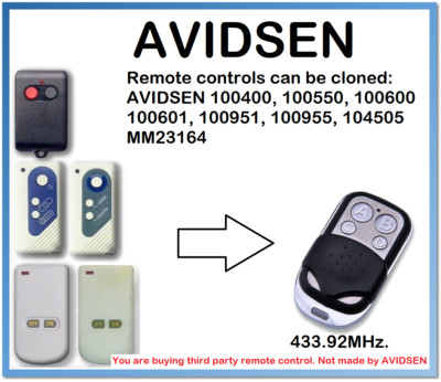 100951 AVIDSEN 100400 100955 Telecomando Duplicatore 100601 100550 100600 