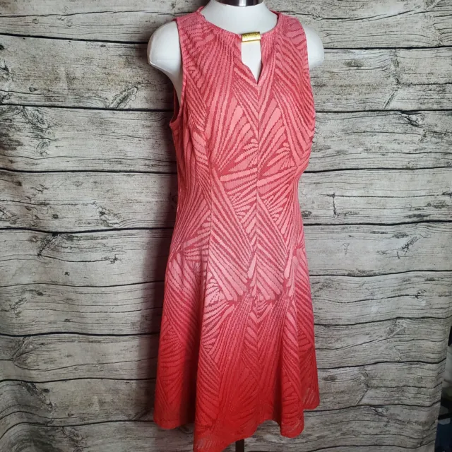 Liz Claiborne Pink Ombre Knit Flare Dress Size 12