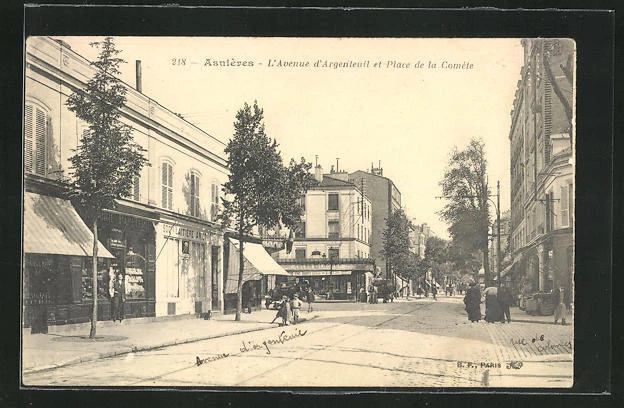 CPA Asnières, L'Avenue d'Argenteuil and Place de la Comète