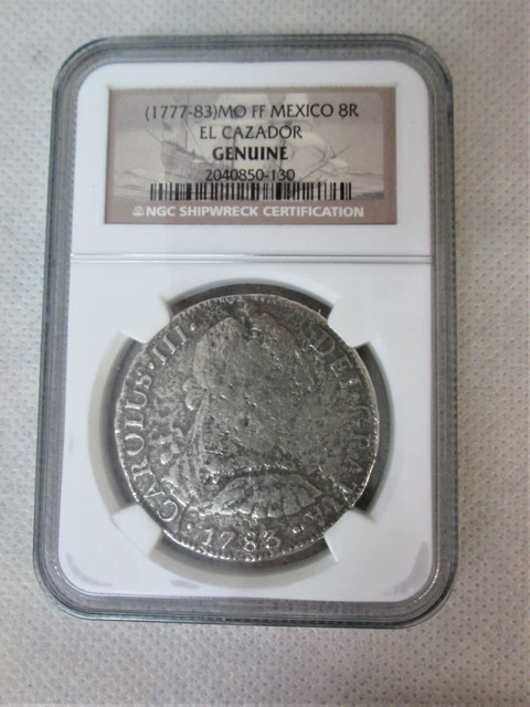 1772-1783 MEXICO EL Cazador 1 Real Silver Shipwreck Coin NGC Genuine w/ Card $134.95 - PicClick