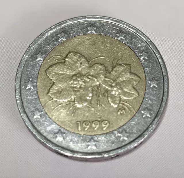 2 Euro Münze Finnland 1999 M Moltebeere-Blume Fehlprägung