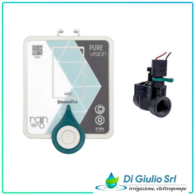 Centralina Programmatore Pure Vision Outdoor 1 Zona + Elettrovalvola 1''  9 Vdc