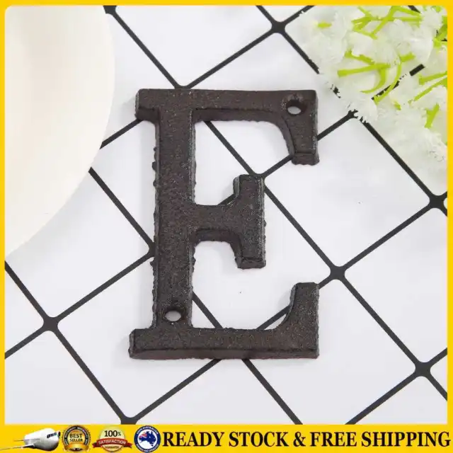 Metal Letters Cast Iron House Sign Doorplate DIY Cafe Wall Decoration (E) Z#B