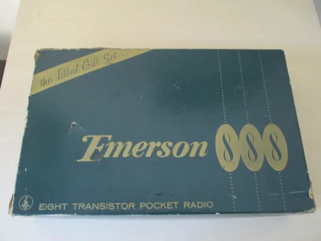 Emerson 888 Explorer 1960 transistor radio with presentation box and accessories
