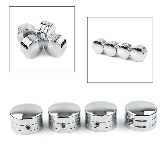 Spark Plug Head Bolt Cap Cover Plug Chrome For Harley Twin Cam Models 99-17 4pcs