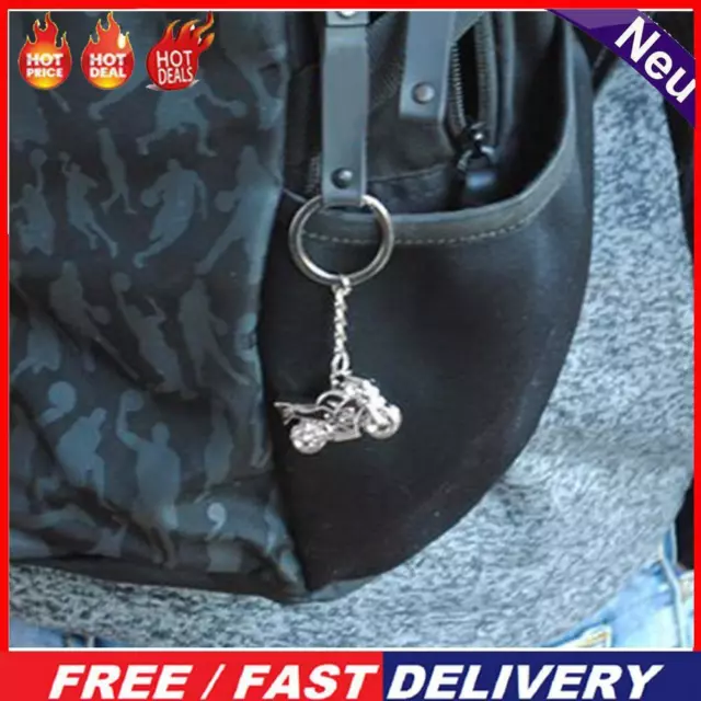 3D Simulation Motorcycle Motorbike Model Metal Keychain Alloy Key Ring Gift