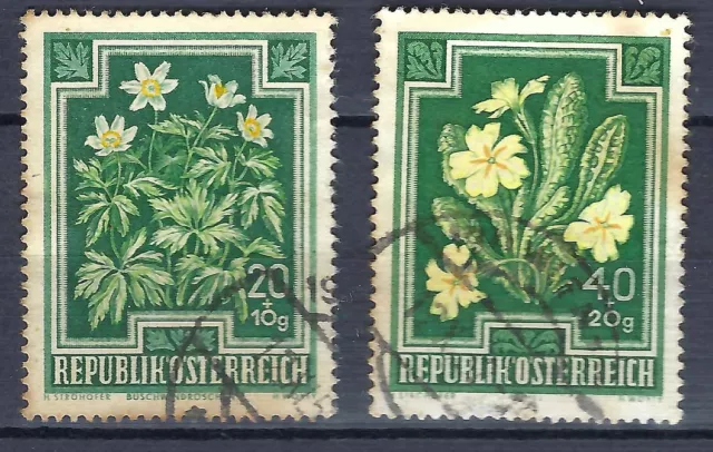 Österreich 1948: gestempelt MiNr.: AT 869, AT 871; ANK:878, 880 2 Marken