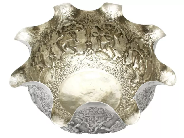 Antique Burmese Silver Bowl, Circa 1880 4