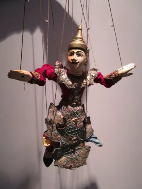 MARIONNETTE ANCIENNE SIAM BOIS COMPLETE antique Thaie old puppet