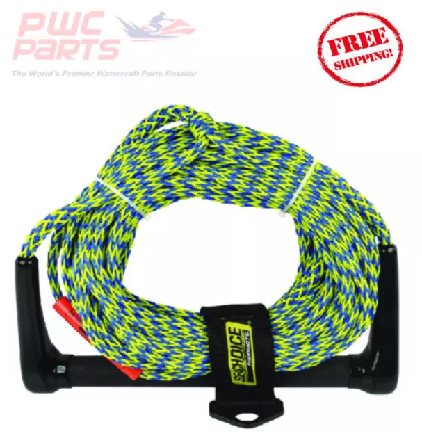 SEACHOICE Acqua Sci Corda 1 Sezione 22.9m Ricambi AHSR-75 Verde MM Giallo Manico