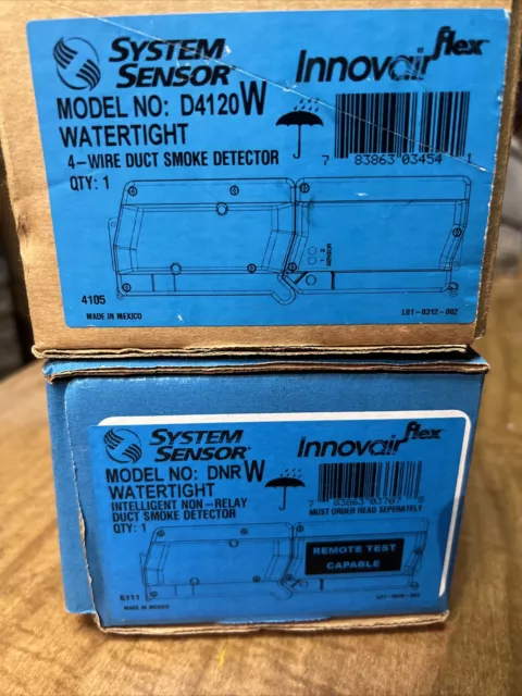 New System Sensor InnovairFlex D4120W Watertight 4-Wire Duct Smoke Detector