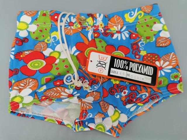 Costumi da bagno originali anni 70 pantaloncini ragazzi taglia 140 vintage anni 60 retrò mai indossati