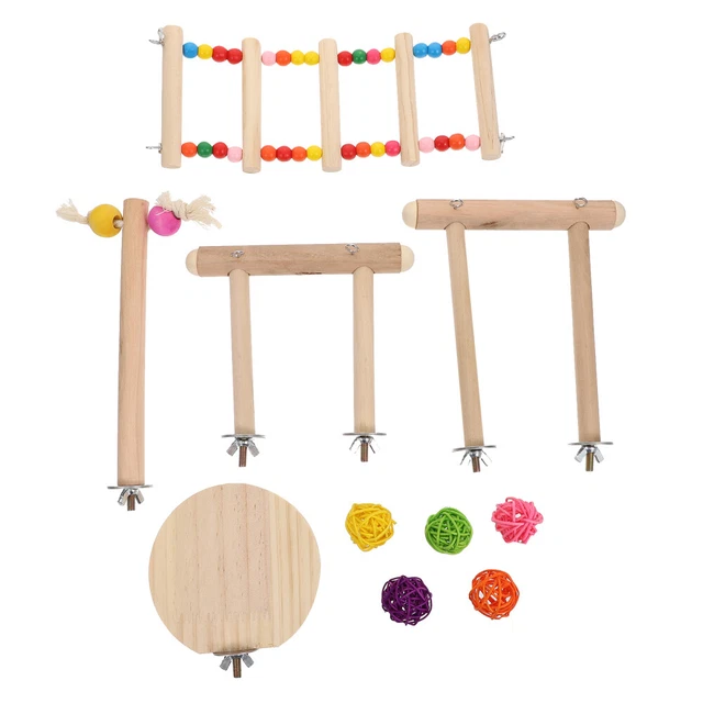 Sitzstangen Aus Naturholz Vogelkäfig-Spielzeug Papagei Schaukel