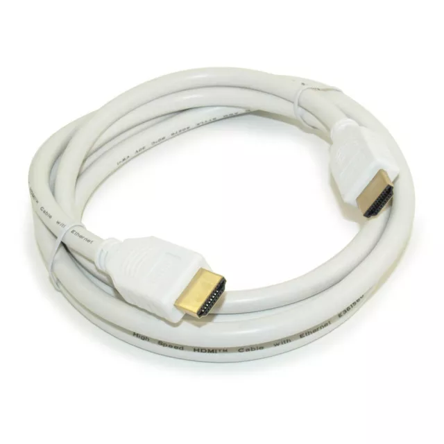 6ft HIGH-SPEED HDMI Cable  10.2G  28 AWG Gold Plated  WHITE