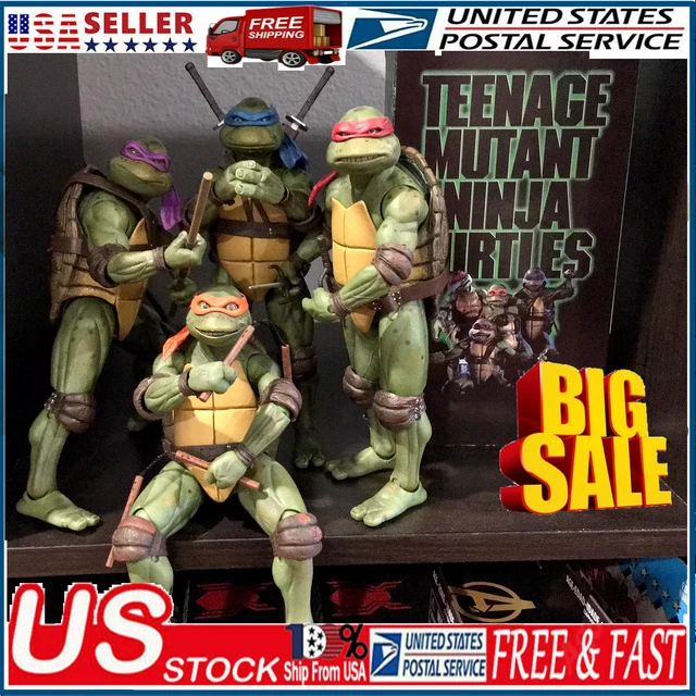 NECA Teenage Mutant Ninja Turtles Action Figure Statue Model Toy 1990/Movie 7"