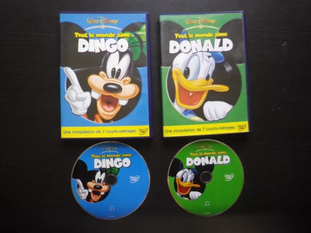 LOT 2 Disney DVD : TOUT LE MONDE AIME DINGO + TOUT LE MONDE AIME DONALD
