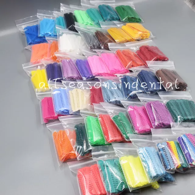 1008Pcs Dental Orthodontics Elastic Ligature Ties Transparent 45 Colors Option