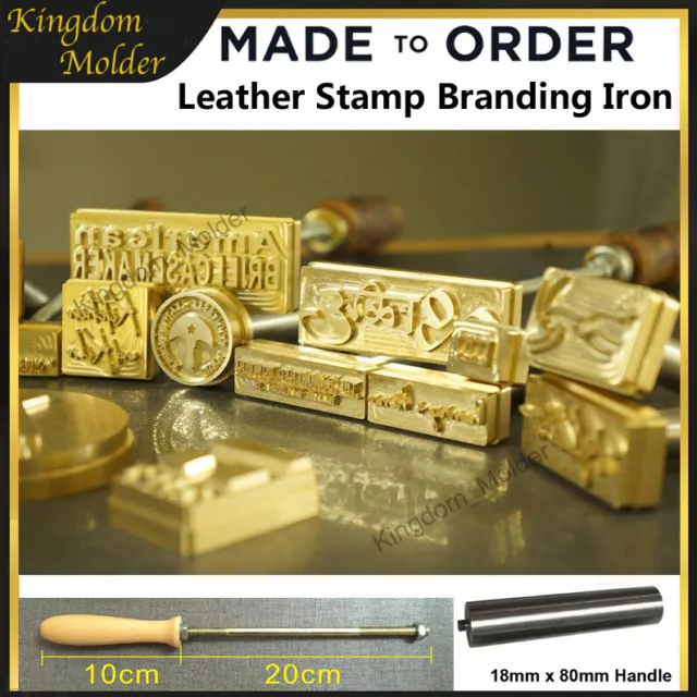 CUSTOM MADE LEATHER Craft Stamp Branding Iron Wood Stamp Hot foiling ...