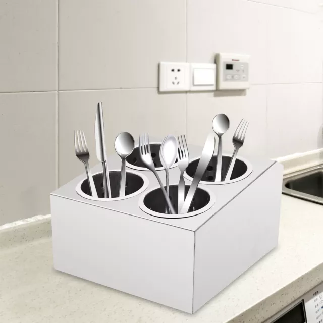 Soporte de almacenamiento de vajilla de cilindro de acero inoxidable comercial EE. UU.