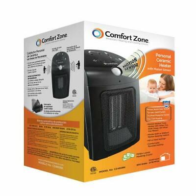 NEW Comfort Zone Black 800 Watt Home Office RV Small Electric Fan Space Heater