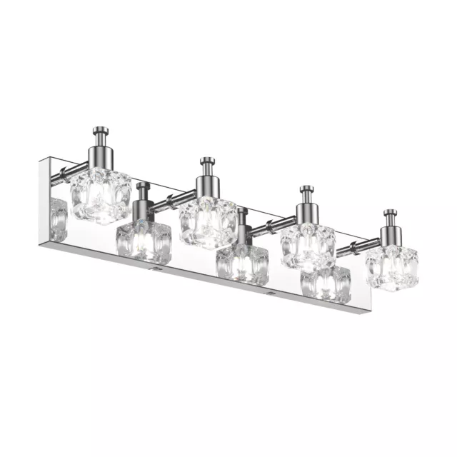 4-Lights Crystal Wall Sconce Bathroom Light Modern Bathroom Vanity Light Fixture