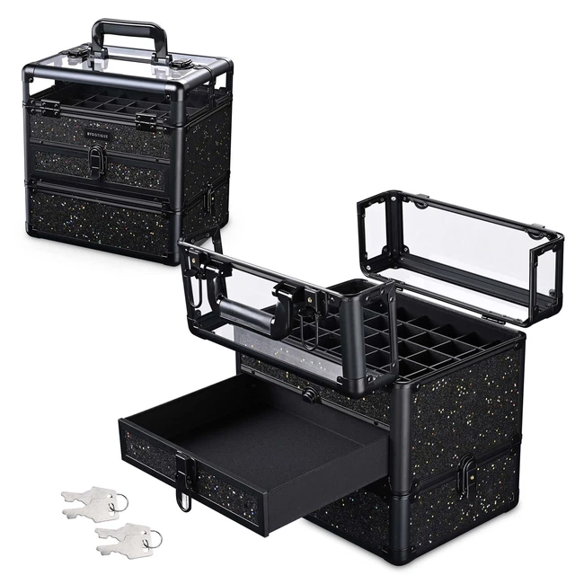 Byootique Makeup Train Case Star Cosmetic Organizer Jewelry Box Travel Salon