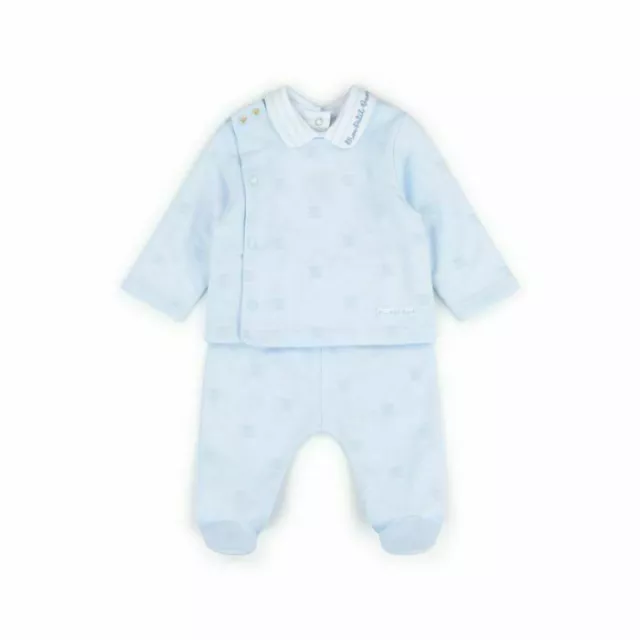 Baby Boys Spanish Style Romany Soft Blue Jacket Leggings & Striped Top Outfit