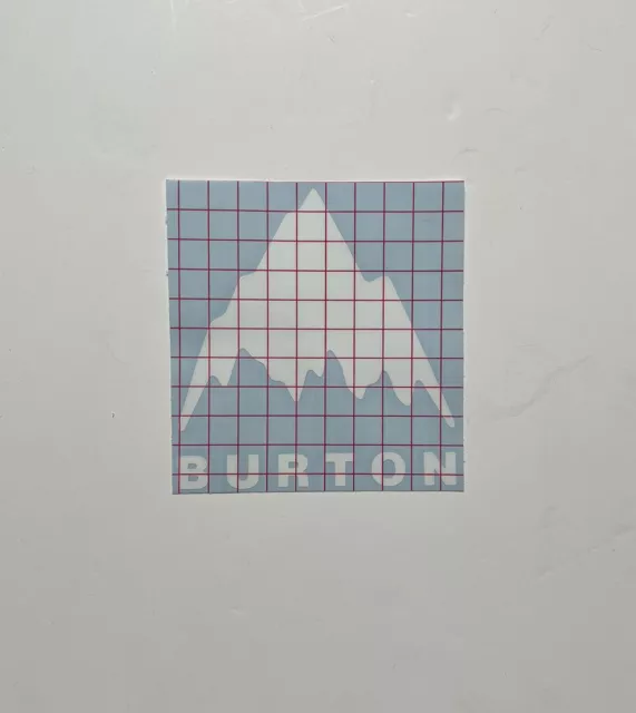 BURTON Mountain Logo  Sticker / Snowboard Burton / Die-cut / White / Small