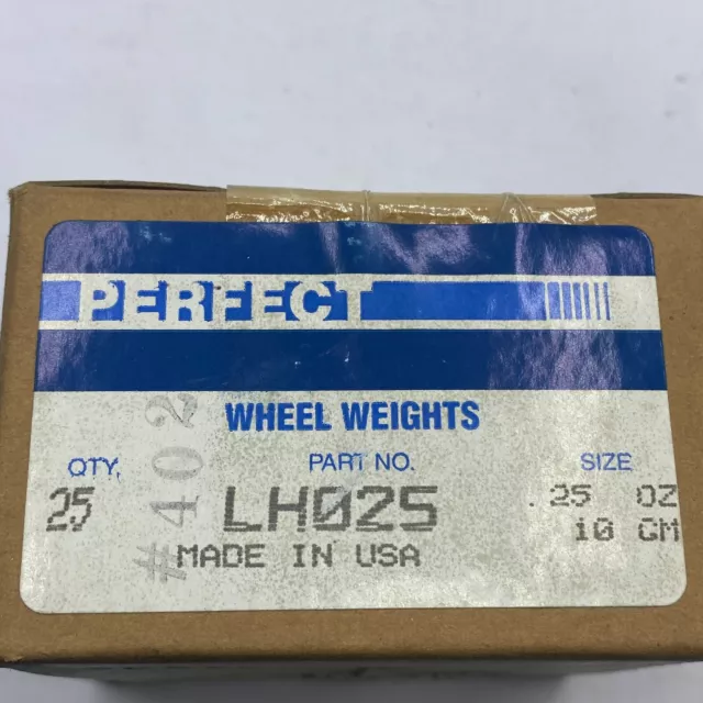 Wheel Weights, Perfect Equipment LH025, LH Series Coated, 0.25oz Pk25 3