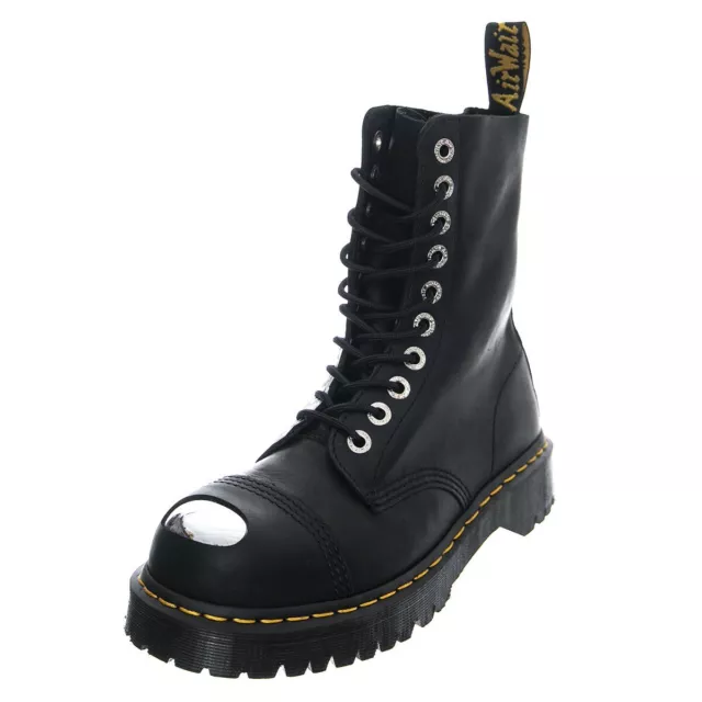 DR MARTENS 8761 BXB Toe Cap Luxor Leather Boots Brand New Black