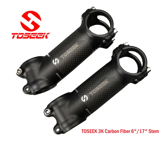 Guidon De Vélo Route Carbone TOSEEK - 31.8 Mm, Drop Bar, Course - Neuf