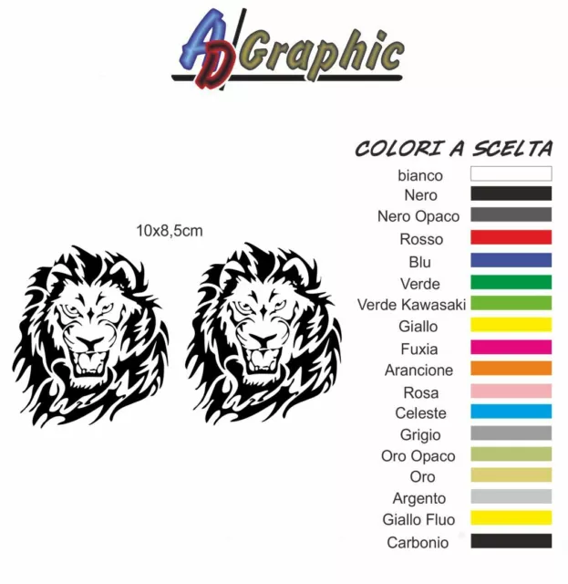 adesivo adesivi Stickers compatibile decoro auto moto scooter leone lion