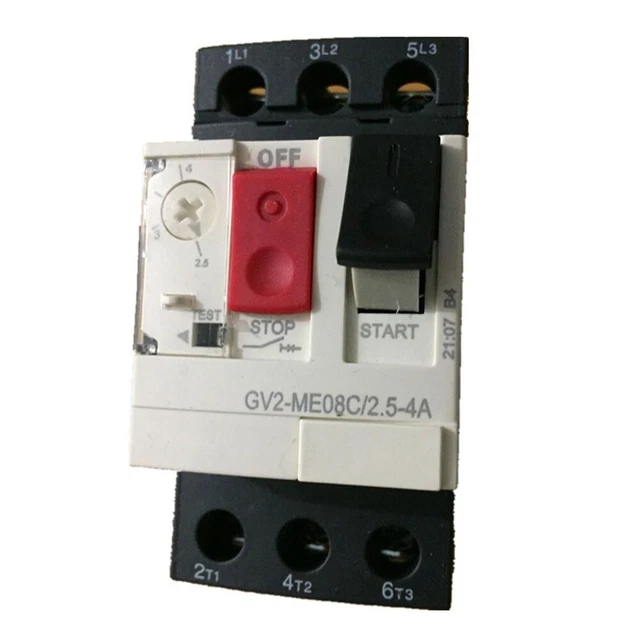 Interrupteur Sectionneur Protection Moteur Schneider Electric GV2ME10 - 400V, 3A - Noir Neuf