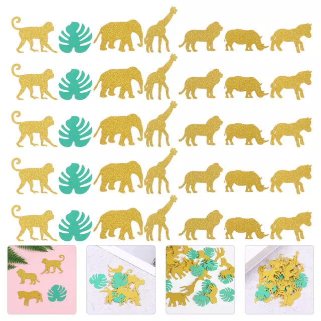 200 Pcs Ornament Für Kinder Konfetti Tierblättern Esstisch
