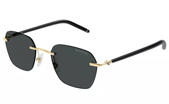 Lunettes de Soleil Montblanc MB0270S 001 or Noir Unisexe