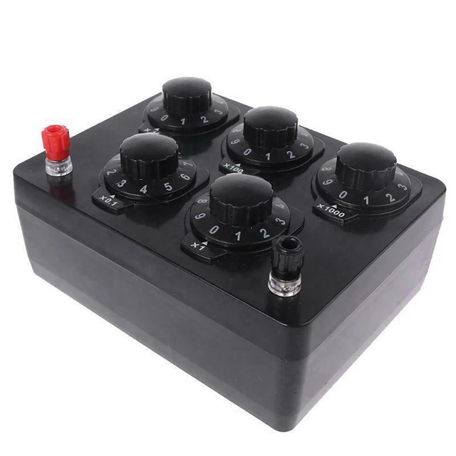 1 pz scatola resistenza decennale variabile di precisione 9999,9 Ω modello J2361 nuovo